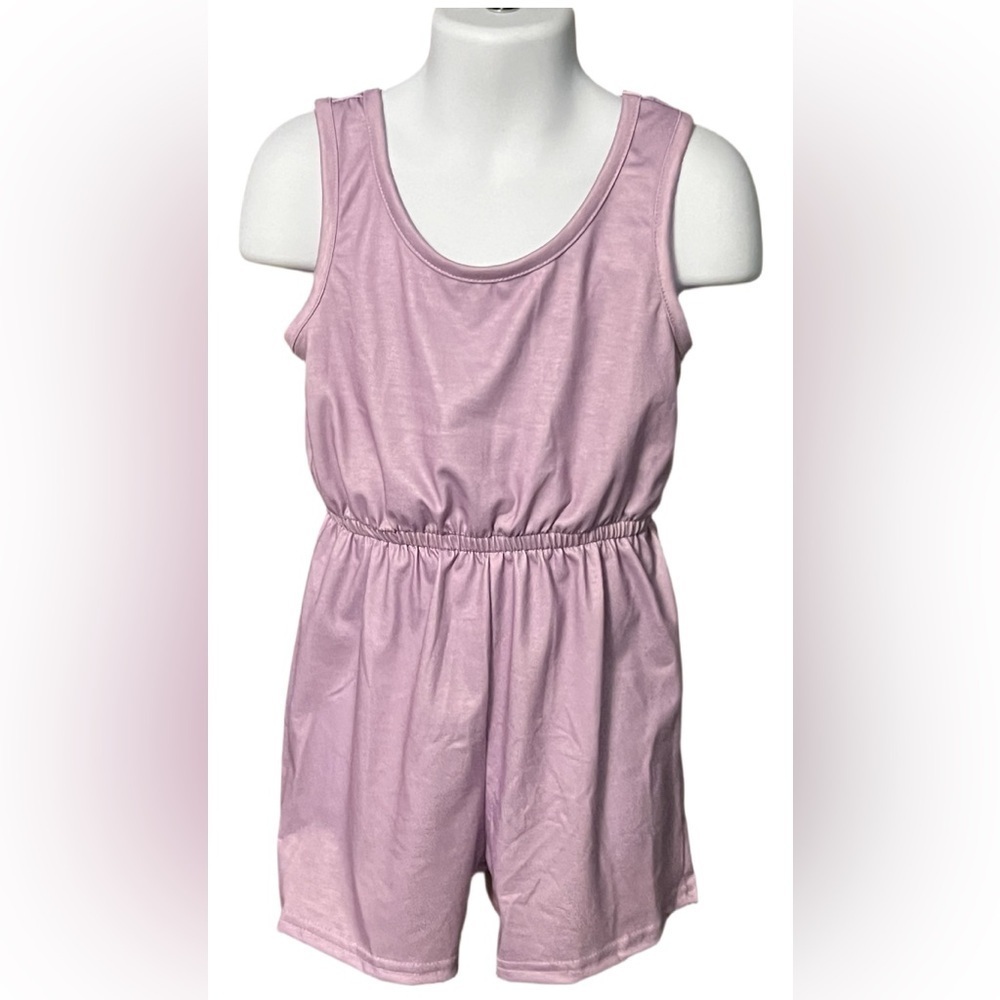 Lavender Sleeveless Shorts Romper